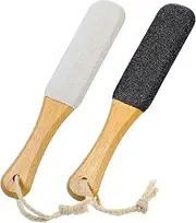 Feet File Callus Remover, ValueBargain 2-Pack Professional Grade Foot File, Natural Pumice Stone for Cracked Heels, Dual-Use Wet/Dry, Long-Lasting & Eco-Friendly Foot Care