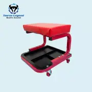 Mechanic Rolling Creeper Seat Mobile Garage Work Stool Tool Storage 150kg Load