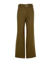 Jil Sander Flannel Zipped Pants DE36 Brown