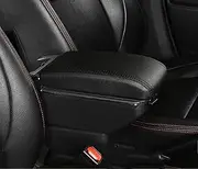 Car Arm Rest Compatible with Skoda for Rapid 2013-2021 Car Styling Interior 7 USB Armrest Box Rotatable Central Content Storage Box Cup Holder(D2 red line)