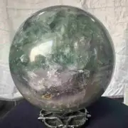 7.8KG Natural Fluorite Quartz Sphere Crystal Energy Ball Reiki Healing Decor