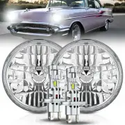 Pair 7" Inch Round LED Headlights Hi&Lo Sealed BEAM FOR Chevy Bel Air 1955-1957 (for: Suzuki)