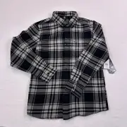 Volcom shirt mens Small gray plaid long sleeve Leland flannel preppy outdoor NWT