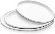 Large Serving Platters Set of 3, 16"/14"/12" Oval Serving Platters, Oven Safe, White Serving Plates, Porcelain Dinner Platters for Appetizers Meat Snacks, Serving Dishes for Party