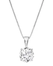 14K 0.75 ct. tw. Lab Grown Diamond Solitaire Pendant Necklace