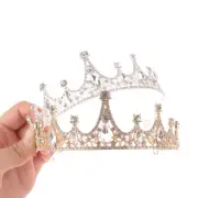Bridal Headwear Gold-color Elegant Atmosphere Elegant Exquisite Crown For Wom CR