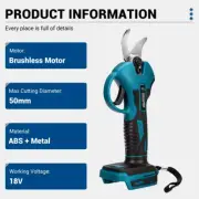 Drillpro 50Mm Brushless Electric Pruning Shears Electric Scissors Orchard Shrub