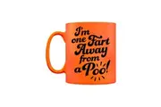 Grindstore Im One Fart Away From A Poo! Mug (Neon Orange/Black) (One Size)