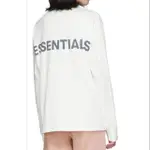 全新 正品 ESSENTIALS FEAR OF GOD副牌 白色長袖 反光LOGO T恤 T-SHIRT 女S號