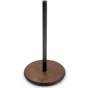 Black Paper Towel Holder Stand with Exquisite Wood Round Base, Free-Standing ...