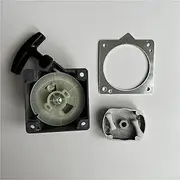 Genuine Recoil Starter & Cup & Gasket for Oleo Mac Chainsaw BCH400 BCH 400 400T Chain Saw Pull Start Cog Claw Emak # 61452042R(2 Teeth Starter)