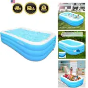 Inflatable Swimming Pool 120x72x22 Kids Adults Backyard Portable Pool