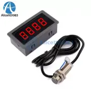 Digital LED Hall Tachometer DC8-24V Motor Speed Counting Meter Tester 10-9999RPM