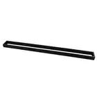 Black 800mm Single Towel Rack Rail Wall Mounted Holder Hanger Square Hand Ring