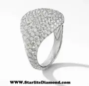 12 Carat TCW Pave Diamond Ring, High fashion Ring, "sHOW STOPPER"!