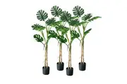 SOGA 4X 160cmTropical Monstera Palm Artificial Plant Tree, Real Touch Technology, with UV Protection