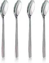NobleEgg Egg Spoons for Soft Boiled Eggs, Coffee, Desserts | 18/8 Stainless Steel | 5.5 inches | Set of 4