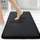 Smiry Memory Foam Bath Mat 30x20, Extra Soft and Absorbent 30" x 20", Black
