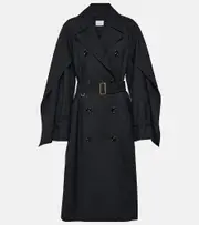 [Burberry] Burberry Wool-blend trench coat UK 8 black