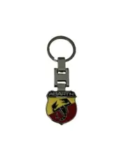 Keychain for Abarth Scorpion w/ Key Ring 2-Sided Logo Key Chain New
