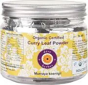 Deve Herbes Pure Curry Leaf Powder (Murraya koenigii) Organic Certified Natural Therapeutic Grade 200gm (7.05 oz)