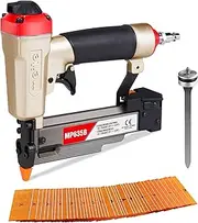 meite MP635B Pin Nailer with 10000pcs 1" Pin Nails, Pneumatic 23 Gauge Pin Nailer, Air Micro Pin Nail Gun, Fits 1/2" to 1-3/8" 23 Gauge Pin Nails, Ideal for Paneling, Small Trim