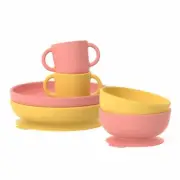 EKOBO - Baby Feeding Bundle - Coral / Mimosa