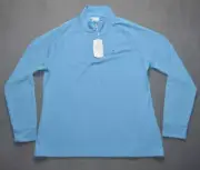 Greg Norman Women's Quarter Zip Pullover Size Large Golf Sky Blue New $69