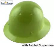 MSA Skullgard Full Brim Hard Hat With Ratchet Suspension - Lime