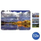 12x Placemats Home Decorum Mountain Polypropylene Assorted Cm45X30