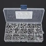 ASHATA Screws Kit, Flat Head SelfTapping Screws Assortment Set, Precise Workmanship, High Strength and Good for Multiple Purpose