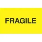 1000 - #DL2422 3x5" Fragile "Flourescent Yelow" Label