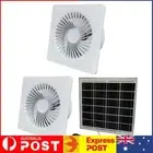 Solar 12V Exhaust Fan Wall Mounted Vent Fans for Bathroom Kitchen Toilet AU