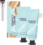 All-Over Complexion Perfector, Supre-me Creme All-Over Complexion Perfector, Waterproof and Sweat Resistant Makeup Holding Concealer, Long-Lasting Cc Cream Foundation (2pcs)