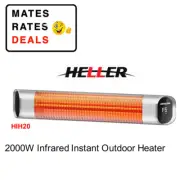Heller 2000W Infared Indoor/Outdoor Wall Mounted Heater+Remote+9 Settings HIH20