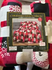 Christmas Sherpa Throw Blanket with Bears