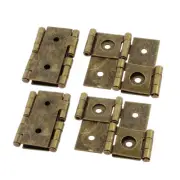 4pcs 46mmx54mm Retro Style Double Acting Folding Screen Hinge Bronze Tone