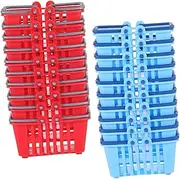 ifundom 20pcs Mini Shopping Basket Mini House Shopping Basket Mini House Decor Doll House Miniatures Doll House Shopping Basket Mini House Accessories Miniature Shopping Basket Plastic