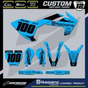 HUSQVARNA TC50 TC65 MOTOCROSS GRAPHICS CUSTOM MX GRAPHICS KIT 50 65 BLOK BLU-O/B