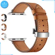 Replacement Strap For Apple Watch Band 38mm 40mm 41mm Leather Adjustable Band