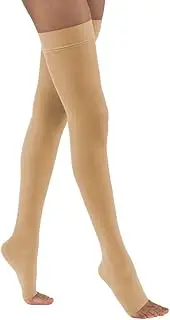 Jobst UltraSheer Thigh High Open Toe Hose with Silicone Band 20-30mmHg - Small - Honey - 119772