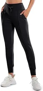 [Ewedoos] Fleece Lined Pants Women Water Resistant Joggers with Pockets Warm Thermal Sweatpants for Womens Hiking Running