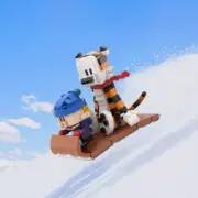 Calvin and Hobbes Comics Figures on a Snow Sled 347 pcs MOC Building Blocks