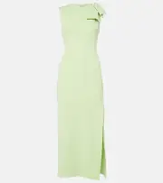 [Roland Mouret] Roland Mouret Bow-detail midi dress AU 10 green