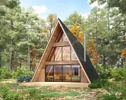 28' x 46' A-Frame Vacation Cabin Architectural Plans - PDF Download
