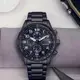 CITIZEN 星辰 光動能 三眼計時 腕錶 黑色 男錶 手錶-CA0775-79E