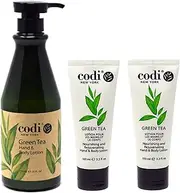Codi Green Tea Lotion - Green Tea Body and Hand Lotion for Women and Men - Green Tea Body Lotion with Wonderful Green Tea Scent - Less Greasy and Quick Absorbent - 1 750ml Bottle and 2 100ml Tubes