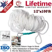 1/2"x100'ft Twisted Three Strand Nylon Boat Marine Anchor Line Dock Mooring Rope