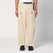 [The North Face] Cream cotton-blend trousers L Light blue