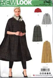 New Look 6535 Capes Shrug 4 Styles Sewing Pattern Misses Size XS-XL 6-24